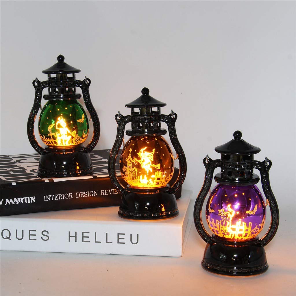 A Halloween Lampe für Dekoration Party LED Licht Deko Laternen Retro