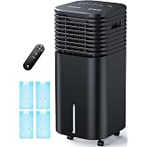 CENSTECH 4-in-1 Portable Air Cooler - 4 Modes, 3 Speeds, 15H Timer, 2-Gal Tank, 120° Oscillation, No Hose Needed