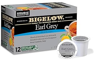 Bigelow Tea Earl Grey Black Tea Keurig K-Cup Pods, Caffeinated Tea Keurig Tea Pods, 12 Count Box (Pack of 6), 72 Total K-Cup Pods