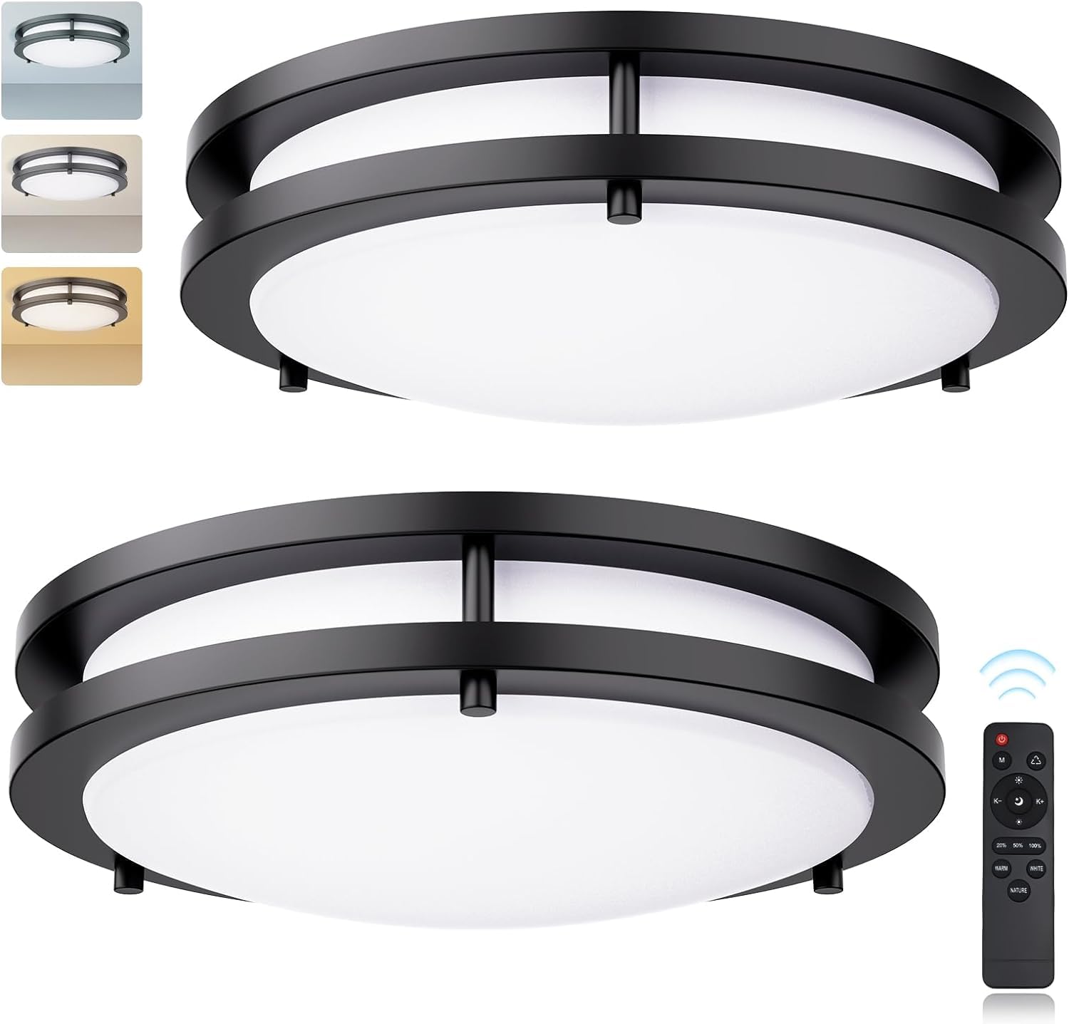LED Ceiling Light Fixture with Remote 13 Inch Ceiling Lights Flush ...