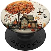 Fall Leaves Autumn Pumpkin Pattern Autumn Color Leaves PopSockets Adhesive PopGrip