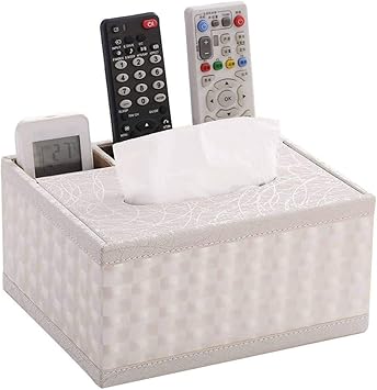 lqgpsx Leder Desktop Organizer, Retro Mehrzweck-Tissue-Box