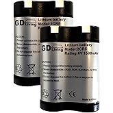 2 Pack of 'GD Living' 2CR5 Lithium Battery (Non-Rechargeable), for DL245, EL2CR5, EL2CR5BP, KL2CR5, RL2CR5, 245, 2CR5M, 5032L