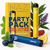 Naz Menthol Herbal Nasal Stick - Spearmint, Camphor, Eucalyptus Extracts w/Vapor Electric Nasal Inhaler for Aromatherapy, ICY Refreshing & Instant Focus Herbal Diffuser Pen - 3Pak
