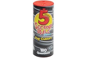 5 Second Rule Game Pop Culture Edition (Mini Tube) - Simple Questions Card Game for Family Fun, Party, Kids, Travel, Game Night & Sleepovers - Think Fast and Shout Out Answers - for Ages 8+