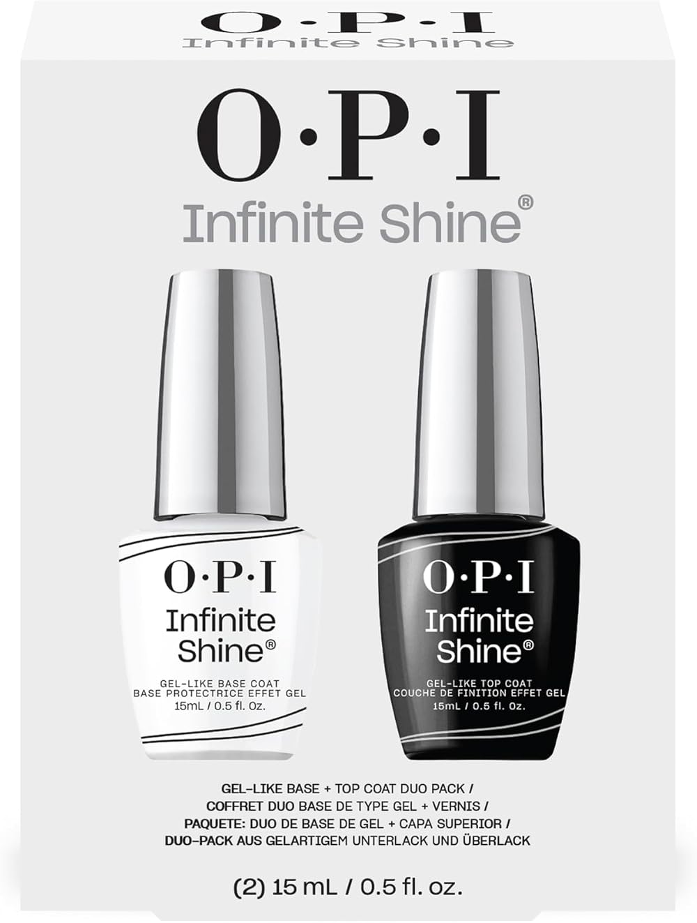 OPI Infinite Shine Base & Top Coat Duo 2x15ml Gel-Like Shine Nail Polish