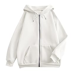MKLUNJOP Jackets For Women Trendy Zip Up Hoodie
