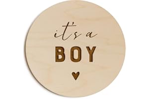 The Cotton & Canvas Co. It's a Boy Newborn Baby Boy Announcement, Nursery Sign, Cute Nursery Decor, Baby Shower, Modern, Wooden Plaque, Birth Prop, New Mom Gift