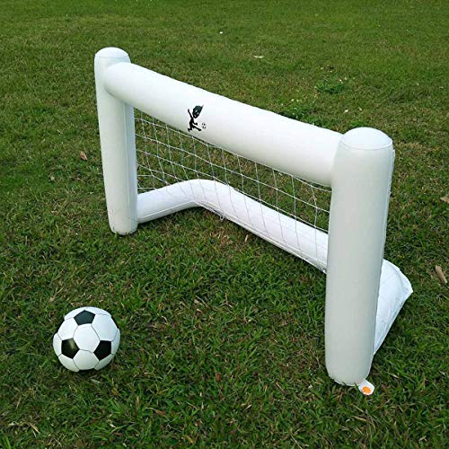 SUNSHINEMALL Kids Inflatable Soccer Goal Net and Ball for Indoor Outdoor Soccer Game (Z-Design Support-63.0x31.5x41.3-inch)