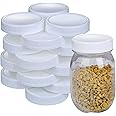 2 Dozen Regular Mouth Lids Mason Jar Lids Plastic Storage Caps for Mason Canning Jars and More, Standard, Dia 70mm, White
