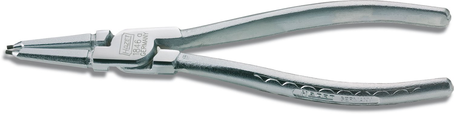 HAZET 1846A-2 180 mm Circlip Pliers - Chrome-Plated/Steel Grey