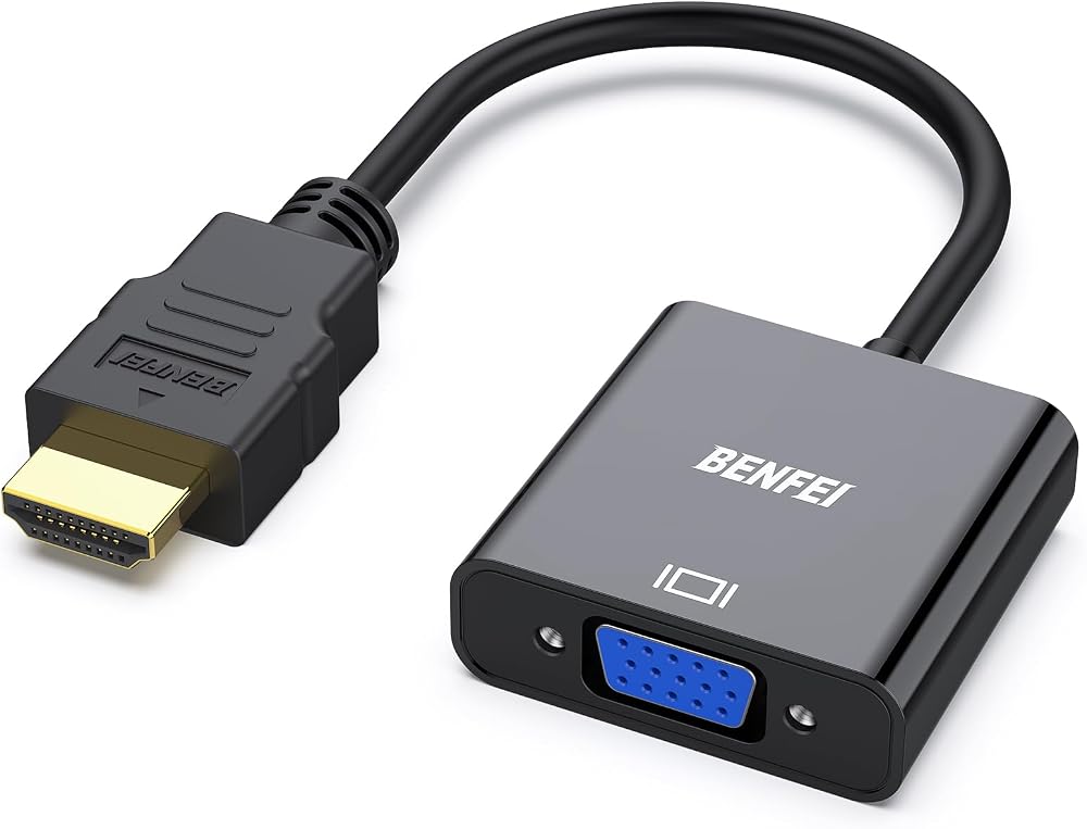 BENFEI HDMI to VGA Adapter Gold-Plated Male to Female Black