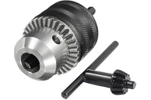 Bestgle 1.5-13mm Capacity Drill Chuck, 1/2-20UNF Mount Impact Driver Bits Chuck Conversion 1/4" Hex Shank Quick Connect Change Adapter Converter with Chuck Key