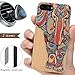 iProductsUS Elephant Phone Case Compatible with iPhone 8Plus, 7Plus, 6Plus, 6s Plus and Magnetic Mount-3D UV Printed Colorful Elephant Wood Cases,Built-in Metal Plate,TPU Protective Covers (5.5
