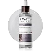 Dr.Melaxin Peel Shot Glow Black Rice Peeling Ampoule 80ml, Dead Skin Gentle Exfoliating Ampoule with Rice Water Extract, AHA BHA, Niacinamide, Daily Skin Texture Care, All Skin Types, Korean Skincare