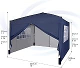 Mcc Direct Pop-up Gazebo 3m x 3m with Sides 4 Weight Bags Waterproof Canopy view 3