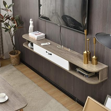 Wall Mounted Floating Tv Shelf Tv Stand Component Shelf Hanging