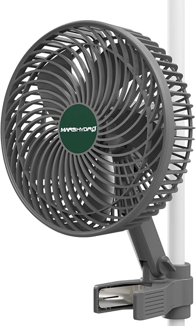 Mars Hydro 6 Inch Clip On Fan for Grow Tent 350 CFM 32 dBA 10 Speeds