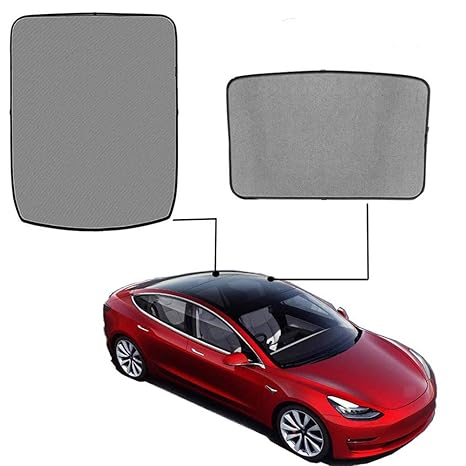 Omotor Sunshade For Tesla Model 3 Glass Roof Mesh Sunshadeoverhead Roof Sunshade Rear Window Sunshade