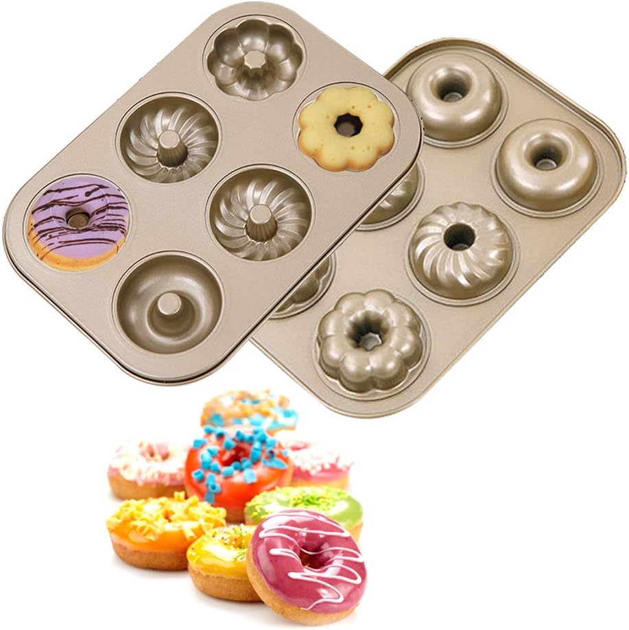 MANO Donut Pan for Baking Set of 2 Doughnuts Maker Mold