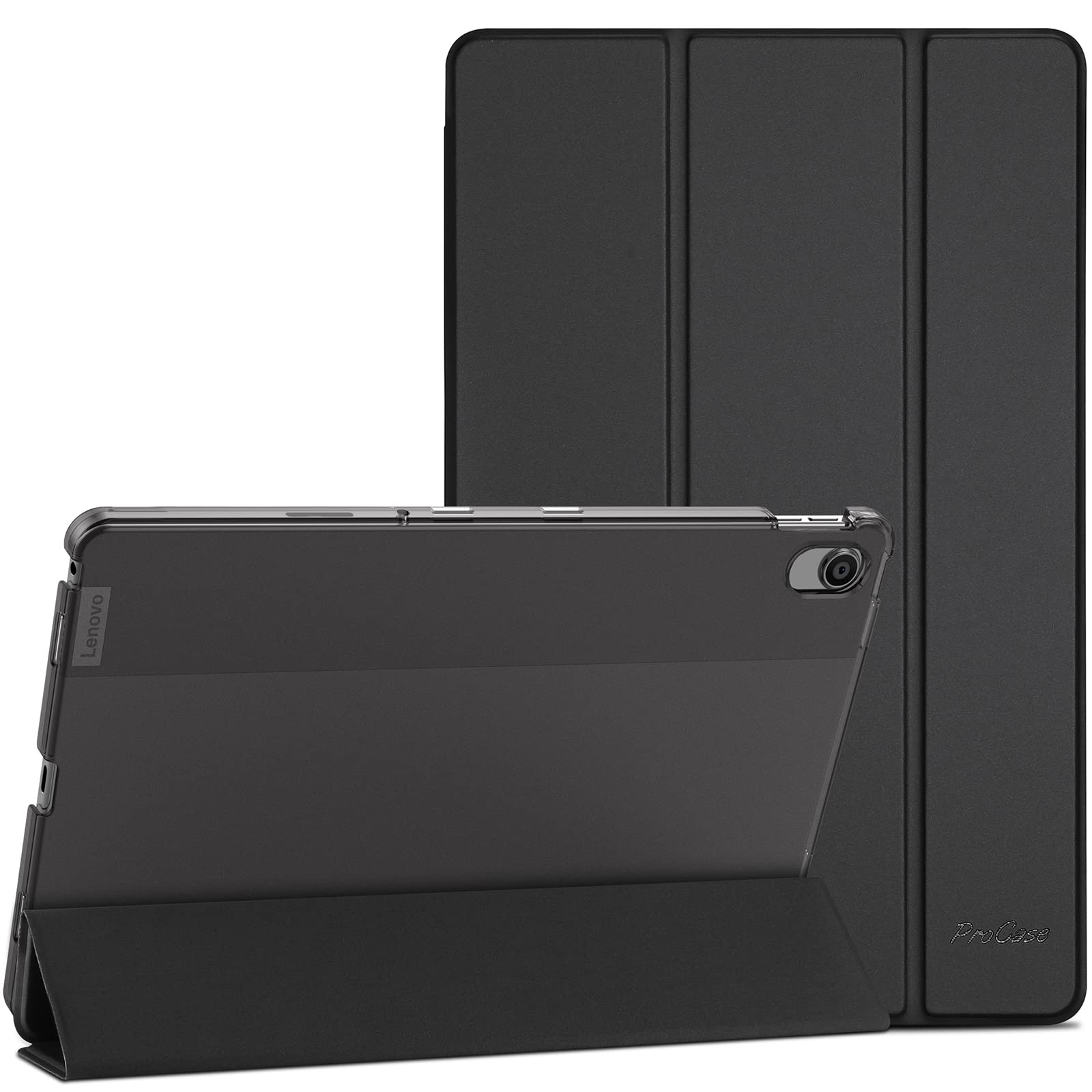 ProCase for Lenovo Tab M10 Plus 3rd Gen Case 10.6 Inch 2022(TB125FU/TB128FU/TB128XU), Slim Stand Hard Back Shell Protective Smart Cover Case for Lenovo Tab M10 Plus 10.6" 2022 Release -Black
