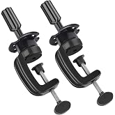 Teenitor Wig Mannequin Head Stand, 2 Pack Cosmetology Manikin Stand Mannequin Head Holder Clamp Black Wig Stand Holder
