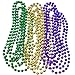 JOYIN Mardi Gras Accessory Set Party Favors with Beads Necklaces, Sequin Fedora Hat, Masquerade Mardi Gras Mask, Sequin Bow Tie. 24 Temporary Tattoos