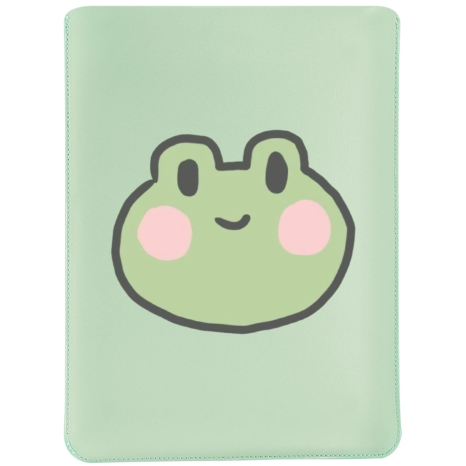 MAYCARI Cute Frog-2 Painting Laptop Sleeve Bag 12-13 inch, Slim Light Weight Fuax Leather Protective Computer Cover Compatible with iPad 12.9" MacBook Pro 13"(2016-2020) MacBook Air 13"(2018-2020)
