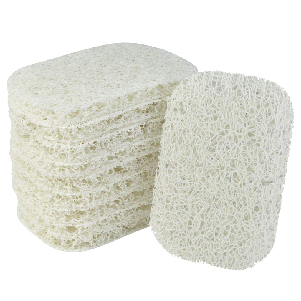 Nydotd 10 Pack Soap Saver, Soap Dish Soap Holder Accessory PVC Premium Material Non-Slip Soap Dishes Holder Soap Pad Bathroom Accessories(White)