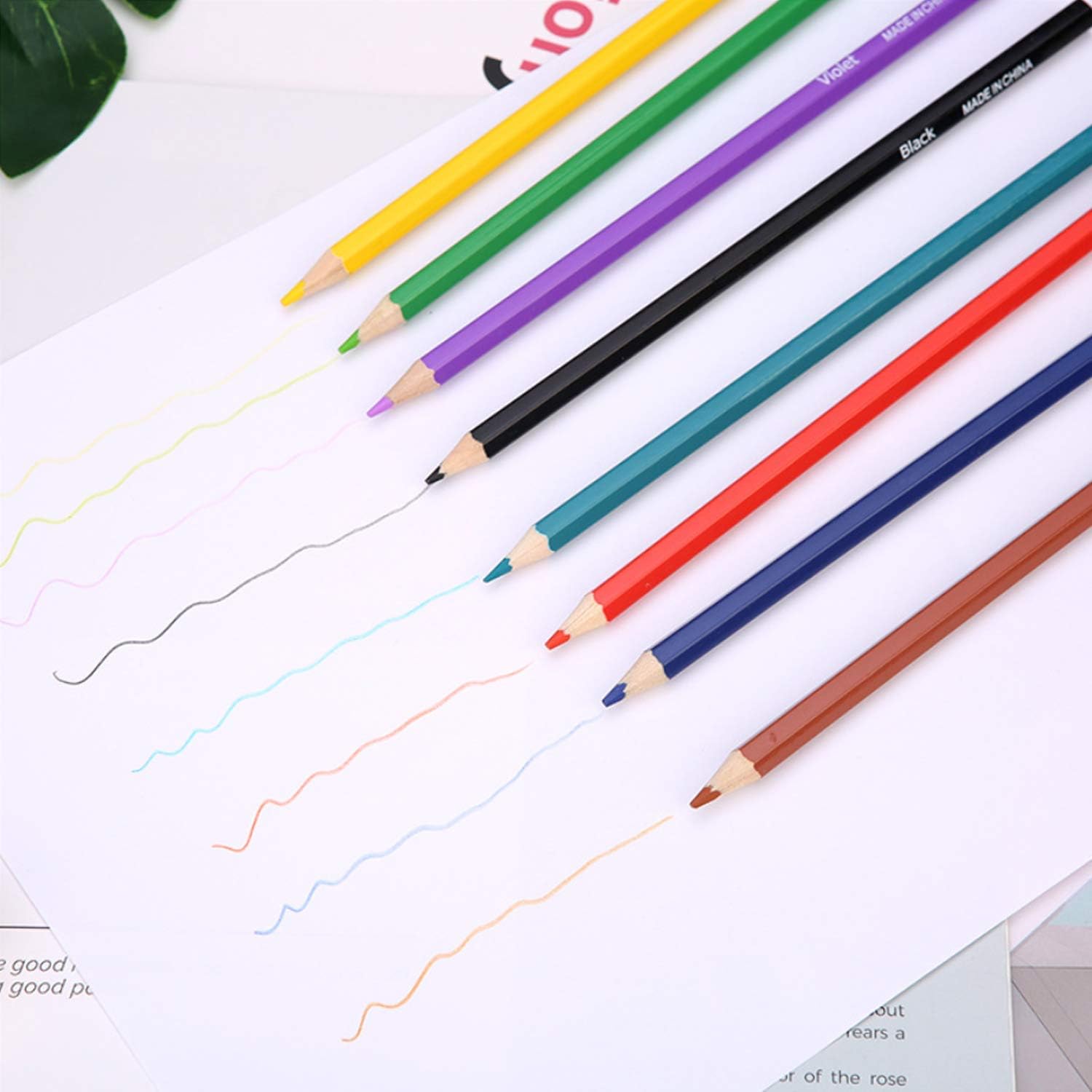 Riyanon Colored Pencils for Kids, Color Pencils Kit, Colored Pencil Set of Drawing Kits with Portable Roll-Up Pouch Canvas Bag for Festival Gift (36 Colors): Office Products