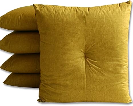 Amazon Co Jp ビーバイ 座布団 日本製 側 55 59 5枚組 銘仙判 無地 からし 芥子 5枚 セット クッション 和室 居酒屋 飲食店 法事 法要 和室 おしゃれ ホーム キッチン