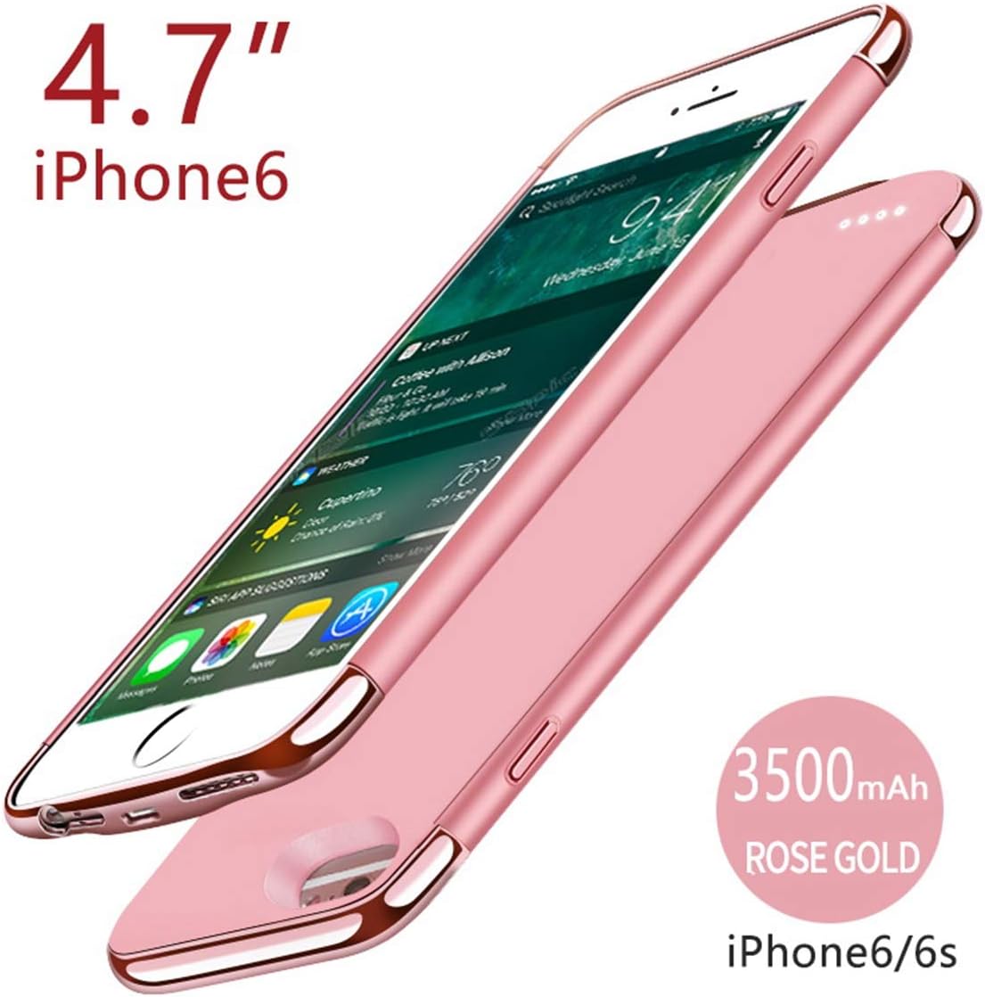 EASYCOB Battery Case for iPhone 6 iPhone 6S 4.7 Inch 3500 mAh Battery, Charger