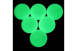 Elcoho Ice Hockey Puck, Glow in The Dark Party Pucks, Green Floor Puck Bulk with Drawstring Bag for Youth Adults Outdoor Indoor Sports Games Practicing & Training