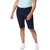 French Toast Women's Teen and Juniors' Stretch Twill Bermuda Shorts