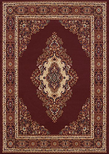 United Weavers of America Cathedral Manhattan Rug Collection, 1' 11" by 7' 4", Burgundy