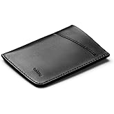 Bellroy Card Sleeve (Premium Leather Card Holder or Minimalist Wallet, Holds 2-8 Cards or Business Cards, Folded Note Storage) - Black
