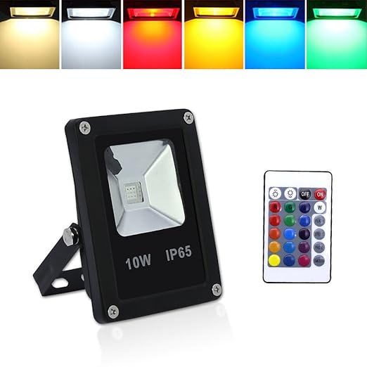 HG® Foco RGB 10W LED Proyector Resistente al agua IP65 Lámpara ...