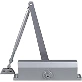 Dynasty 3000 Series Door Closer, Sprayed Aluminum, Spring 3 | Commercial Hydraulic Door Closer, Self-Closing Surface Mount, Adjustable Spring Size 3
