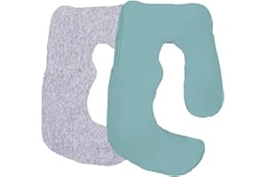 littogoose Maternity Pillow Cover ONLY Compatible with Momcozy Pregnancy Pillow (2 Pack Covers-Pillow NOT Included)