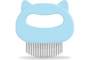 DEWILDE TRADING CO Cat Grooming Comb - Blue Massage Comb - Light Hair or Fur Removal Soft Dematting Detangling and Deshedding - Pet Shedding Remover Tool for Cats Dog Rabbit
