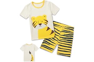 babee Reshinee Bamboo Viscose Toddler Animal Pajamas Boys Girls Kids Cool Short Summer 12M-8Y Snug fit Pjs Set 2pcs