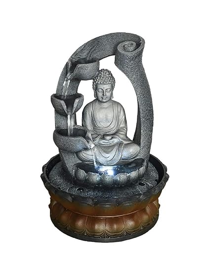 TIED RIBBONS Water Fountains for Home Decor Buddha/Home Decor/Table/Office/Living Room/Gifts((19.5 cm X 19.5 cm X 28 cm)