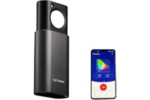 YUNYAO Light Meter Lux CCT CRI Flicker Meter Illuminometer Color Temperature Meter Photometer Lighting Motion Sensor Bluetooth APP Light Tester Tool Rechargeable