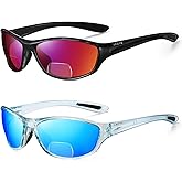 LKEYE Bifocal Reading Sunglasses Men Women Sports Style Sun Reader Wrap Around Build-In UV Protection Driving glasses LK6092