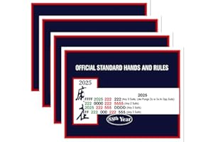 TAECHU 2025 Mahjong Cards Guide Rules American Official Revision - Large Print - 4Pcs