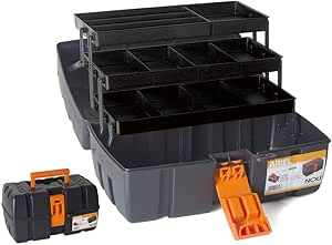 Caja Herramientas 3 bandejas clasificadoras Cierre Seg asa Transporte 37X23X21cm