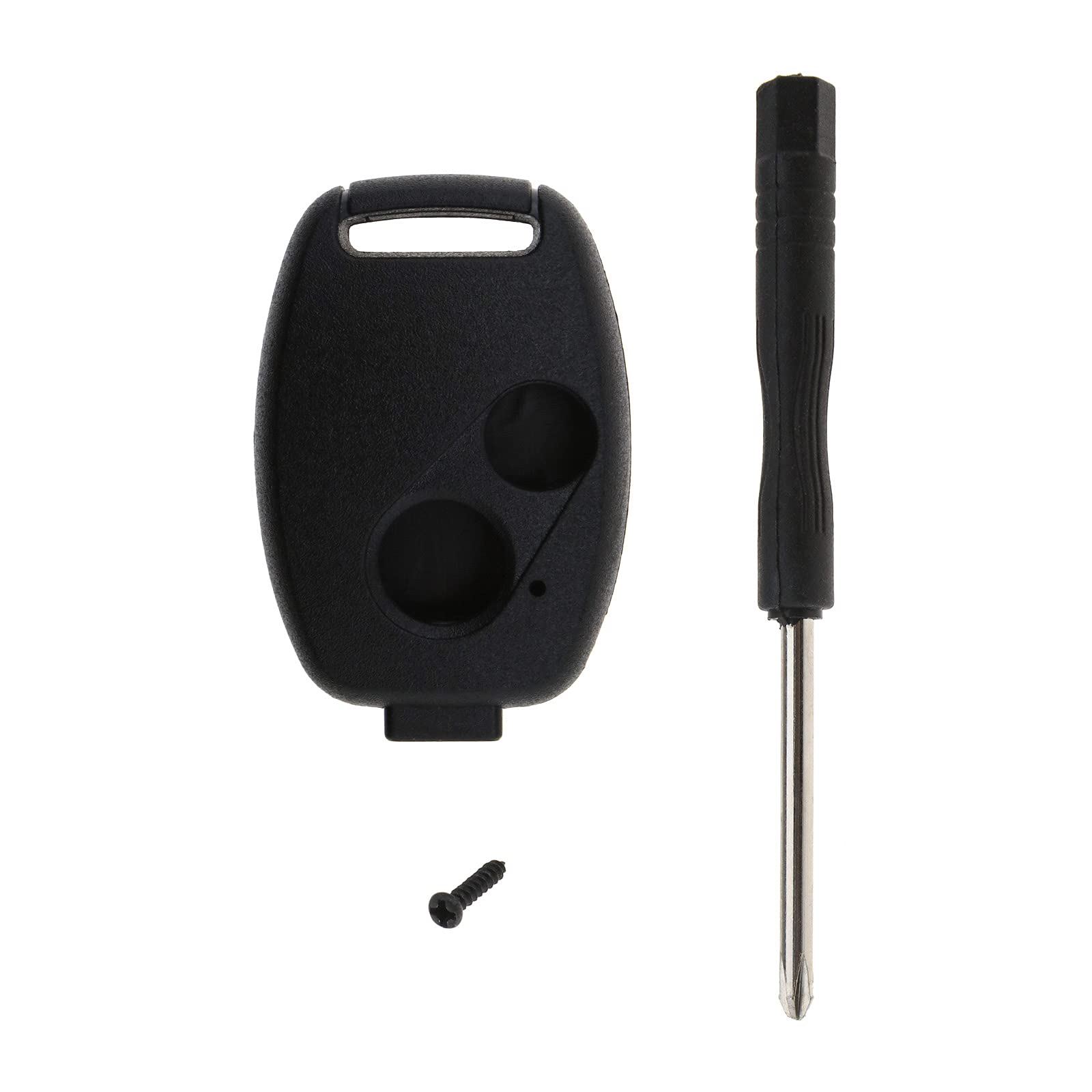 EMSea 2-Button Keyless Entry Remote Key Fob Case Black Housing Shell Compatible with Jazz Civic Accord FRV HRV without Key Blade