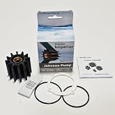 SWELL Wakesurf Creator Johnson OEM Water Pump Impeller Replacement Kit - 09-812BT for Indmar Engines, 1996-Present Malibu, Axis, and Other Boats with Johnson F6B Raw Water Pump - MC97 Neoprene