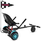 Gotrax Hoverboard Seat Attachment for 6.5"/8.5"/10" Self Balancing Scooter | Kart Accessory, Rear Shock Absorption, Multi-Fit, Adjustable Frame, Easy Assembly&amp;Handlebar Control, Ergonomic Seat, Sturdy