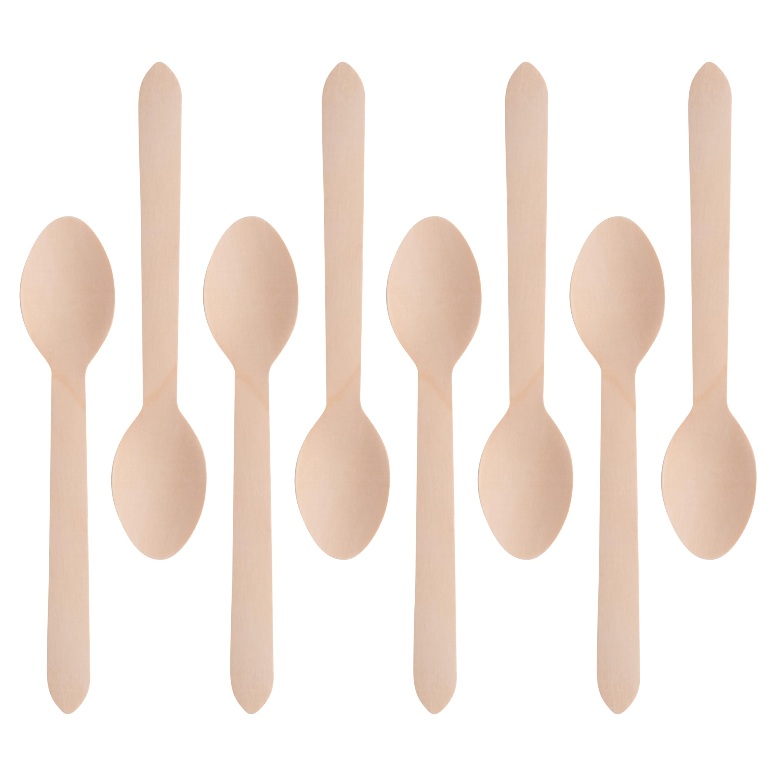 GoCoPack Wooden Cutlery: Pack of 200 Disposable Wooden 16cm Spoons - Eco Friendly 100% Compostable and Biodegradable